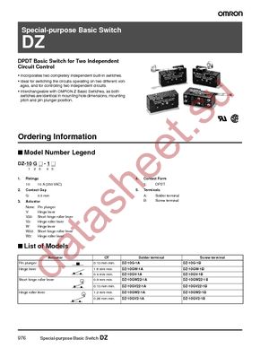 DZ-10GW22-1B6 datasheet  